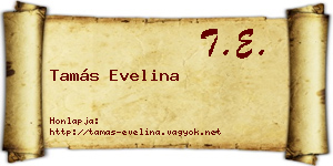 Tamás Evelina névjegykártya